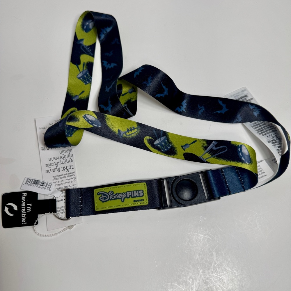 NWT. Disney Pin Trading Lanyard - The Haunted Mansion Eerie Clock lanyard.